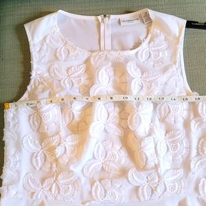 NWT Liz Claiborne Peplum "Palme D'or" lace white top